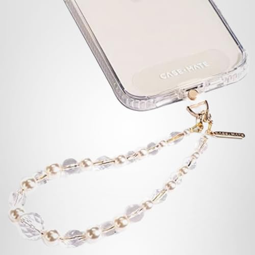 Case-Mate Phone Charm with Beaded Pearls and Crystals - Detachable Anti Theft Strap - Hands-Free iPhone Wrist Strap for Women - Phone Chain Wristlet for Galaxy, Pixel and More - Crystal Pearl - Image 9