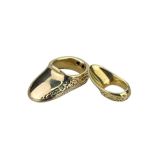 AMEYXGS Brass Archery Thumb Ring 23# Finger Protector