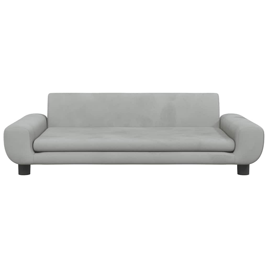 vidaXL Lettino per Cani Grigio Chiaro 100x54x33 cm in Velluto