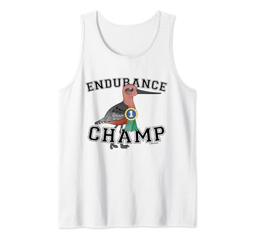 Bar-tailed Godwit Endurance Champ Funny Cartoon Bird Tank Top