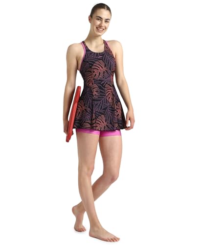 Image of Speedo Women's Swimdress with Boyleg | Swimming Costume Swimsuit | Chlorine Resistance | UPF 40+ Sun Protection | Removable Bra Pads