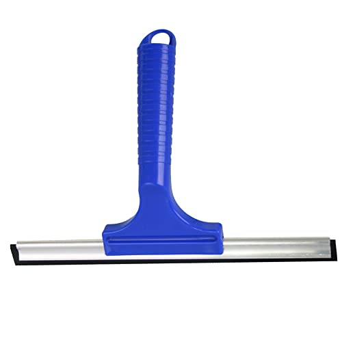 Novaliv Extractor de ventanas de 35 cm de aluminio con borde de goma para pelar sin rayas, Limpiador Cristales, Rasqueta Limpiacristales, color azul
