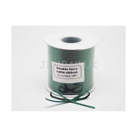 JEMPAK UK® 5M x 5mm Double face satin ribbon - forest green Cover
