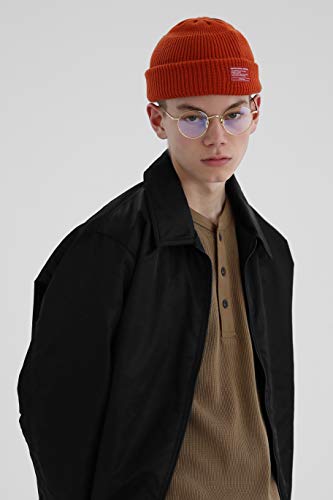 Undercontrol Winter Fisherman Beanie Free Size Men Women - Unisex Stylish Plain Skull Hat Watch Cap 16 Color (Orange) #TOP7
