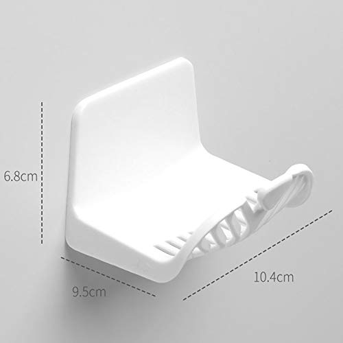 Knfut Soap Dishes， Soap Dish, Abs Material, Drains Quickly Without Water Accumulation, Size 10.5*9.4*6.8Cm, Hollow, Curved Surface Design, Not Easy To Fall Off (Blue/Yellow/White/Pink) ( Color : Yello #TOP2