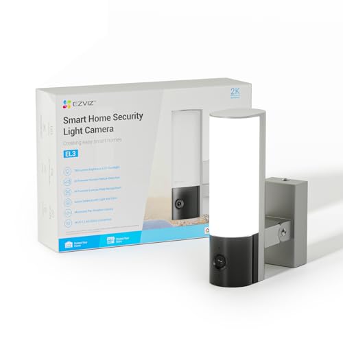 EZVIZ EL3 Caméra Extérieure WiFi 2K avec Projecteur, Luminosité de 780 lumens, Audio...