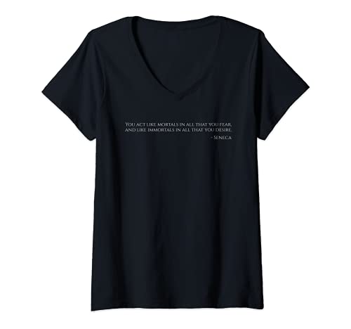 Mujer Ancient Rome Stoic Philosophy - Seneca Quote - Stoicism Camiseta Cuello V