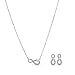 Produktbild Swarovski Infinity Set, Rhodinierte Halskette und Ohrringe mit Unendlichkeitssymbol und Funkelnden Swarovski Kristallen