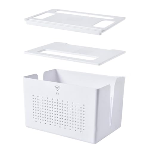 Organiseur amovible double couche pour décodeur et multiprise de bureau - 3