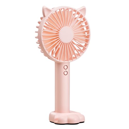 QUXVUIS Ventilador de mano recargable USB, dispositivo de refrigeración silencioso con luz LED, salas trabajo, oficina, cabecera, Camping, accesorios personales