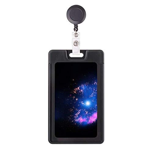 Étui rétractable pour porte-badge nébuleuse et espace porte-carte rigide