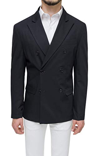 Blazer croisé homme Evoga veste élégante pour cérémonie en bleu marine