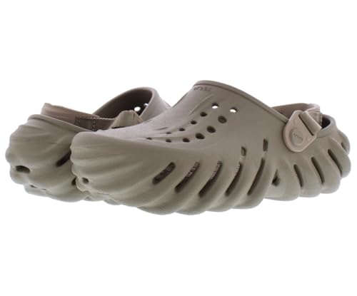 Image of Crocs Echo Clog GS Boys Shoes Size 5, Color: Brown /Khaki /Forest Brown