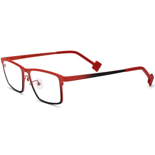 Image of FONEX Colorful Pure Titanium Glasses Frame Women Retro Round Eyeglasses