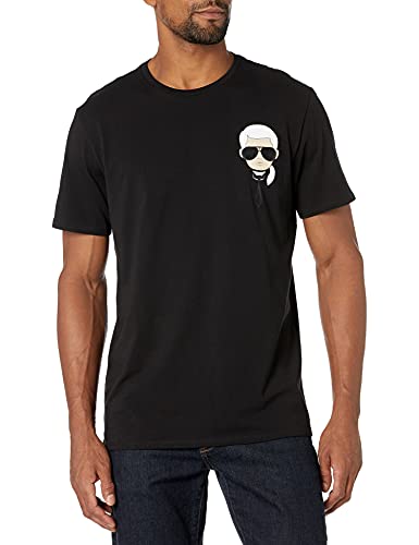 Karl Lagerfeld Paris mens Classic Karl Caharacter T-shirt T Shirt, Black, XX-Large US