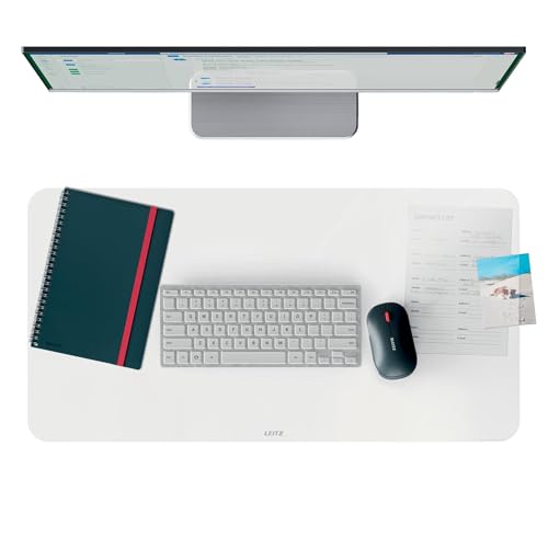 Leitz Transparente Schreibtischunterlage, Matt, Wasserabweisender Schreibtischschutz, Kratzfest, Leicht zu reinigen, Laptop- und Schreibtischmatte, 70 x 36 cm, 53810003