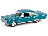 1967 R/T Hemi Turquoise Metallic Hemi 60th Anniversary Anniversary Collection Series 17 1/64 Diecast Model Car by Greenlight 28160C