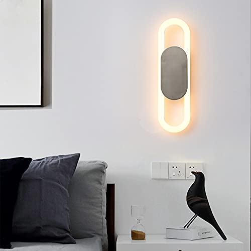 Éclairage mural ovale contre la grisaille avec lumière chaude LED anti-éblouissement