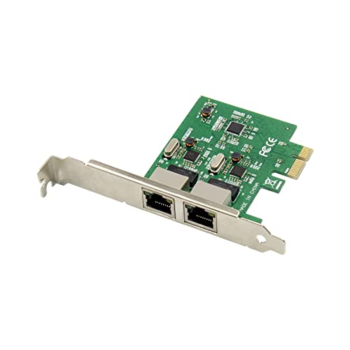 2 Port PCI Express Gigabit Ethernet Netzwerkkarte - PCIe Server Adapter Cover