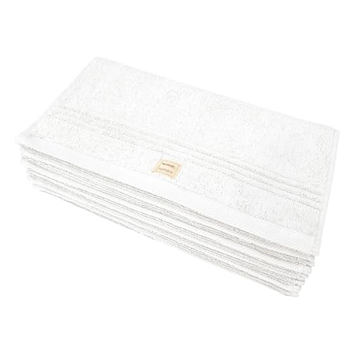 Dyckhoff Gästetücher Nature, 6er Set, 100% Bio-Baumwolle GOTS, 500g/m², weiß, 30x50cm