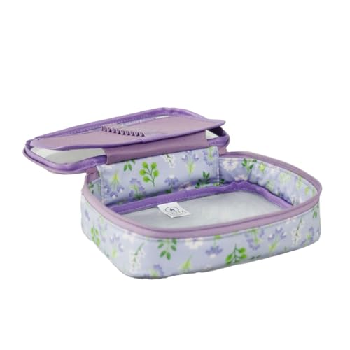 Estojo BOX 100 PENS CRISTAL BY SOF FLORAL LILÁS - SABRA