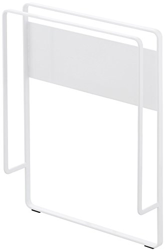 山崎実業 マグネット 洗濯機横 珪藻土バスマットスタンド タワー ホワイト 3550