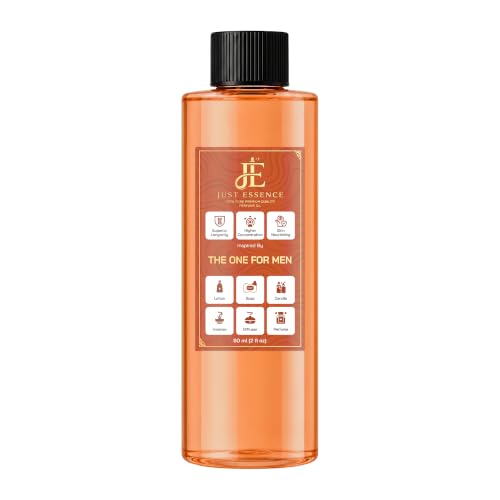 Just Essence The One For Men Fregrance Perfume Oil from France | Premium Quality Concentrated Fragrance | Pure Perfume & Cologne Oil for Personal Body Use | 2 Fl Oz