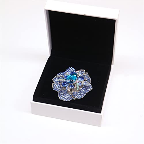 Brooche fleur bleue en alliage pour raviver un vêtement trop terne