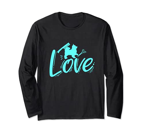 Hundepflege, mobiles Fellpflege-Geschenk Langarmshirt