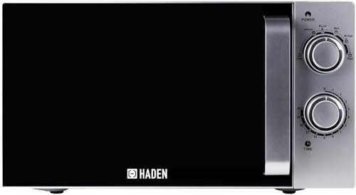 Haden 20L Microwave Oven - 700W Microwave with 6 Power Levels and 30-minute Timer - Family Friendly, Easy To Clean Interior Countertop Microwave - 24.5cm Turntable