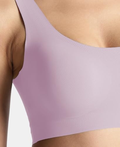 Image of Jockey 1840 Women Wirefree Padded Microfiber Elastane Full Coverage Bonded Tech Lounge Bra