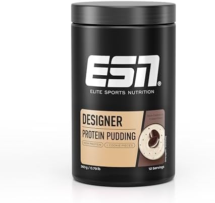 ESNDesigner Whey Protein Pudding, Dark Cookies and Cream, 360 g, 0,79 lbs - 12 Servings High Protein Pudding