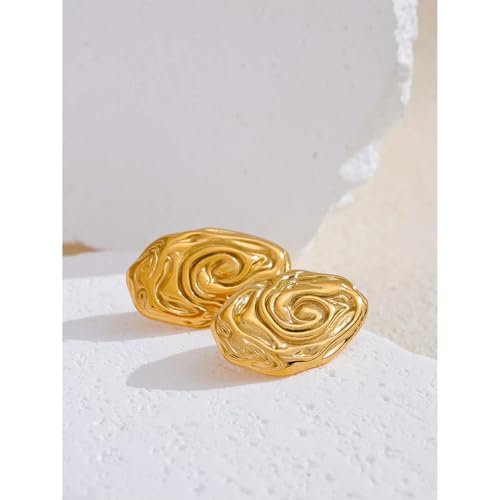 Boucles d'oreilles à rayures dorées bijoux d'oreille géométriques rétro