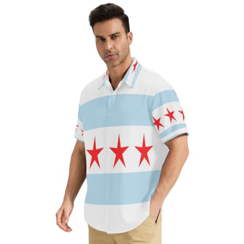 Chemises à manches courtes Chicago GuoChe S pour vacances plage