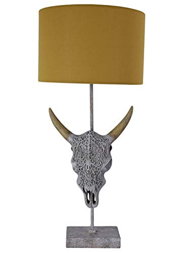 Lampe de Table Crâne de Taureau 70cm Tête de Taureau Lampe Rinderschädel 70cm cw236 Palazzo Exclusif