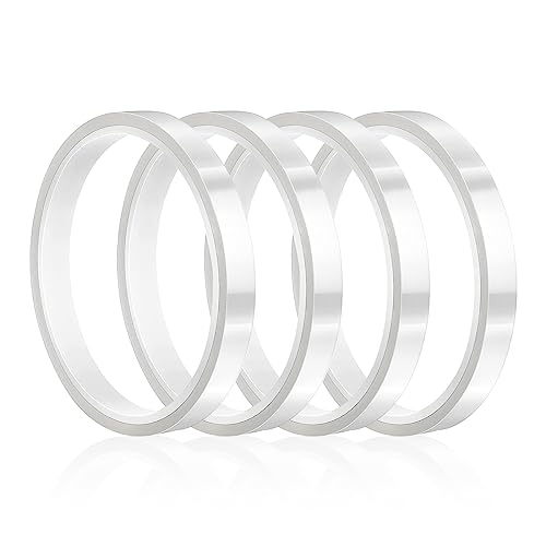 TONAUP Ruban Résistant à la Chaleur 4pcs 10 mm x 33 m Ruban Adhésif Haute Température Rubans de Presse à Chaud Rubans Chauffants Ruban Isolant Transparent pour Presse à Sublimation (Transparent)