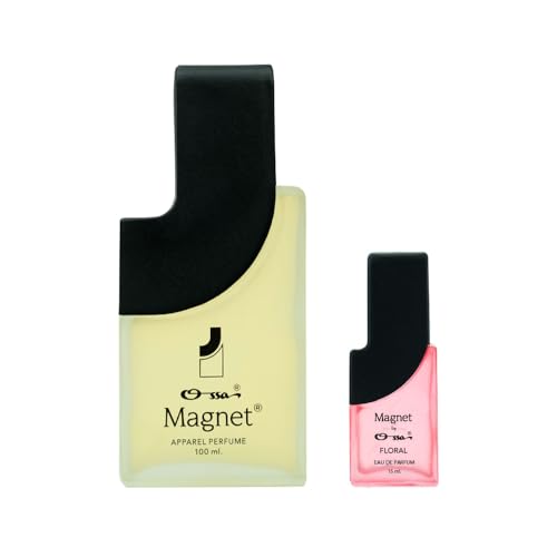 Image of Ossa Magnet Apparel Perfume 100ml And Magnet Floral EDP 15ml | Premium Perfume Combo For Men & Women | Long Lasting Fragrance With Bergamot, Cassis, Patchouli Notes - Perfect for Every Events