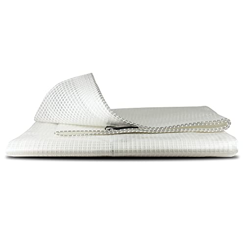 Bortaberg Tarpaulin Strengthened Waterproof Heavy Duty - Clear Tarp Sheet - Premium Quality Cover Made of 100gram/sm Reinforcing Mesh, for Camping Fishing Gardening Pets ([m]1.5x2 || 4.9'x6.5')