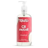 Kiss My Keto C8 MCT Oil - Pure MCT Oil C8 Brain Fuel, 32 oz Glass Bottle with Pump, Best MCT Oil Keto for Ketone Diet, Pure C8 Caprylic Acid, Enhance Ketogenic Performance, Use with Morning Coffee