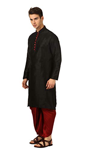 Image of Royal Kurta Men's Cotton Silk Dhoti Kurta (White)