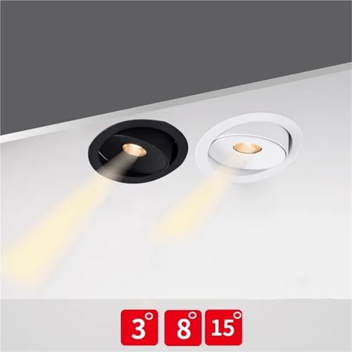 Foco downlight LED COB empotrable blanco de 7W regulable con luz neutra para techos y armarios 4