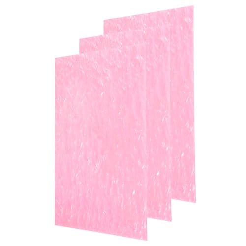 Image of MECCANIXITY 3 Pcs Glitter Pearl Acrylic Sheet,12 inch x 8 inch x 1 /8 inch Pearlescent Cast Pmma Plastic Sheets Extruded Translucent Blanks for DIY Art Crafting Laser Cutting & Engraving,Pink