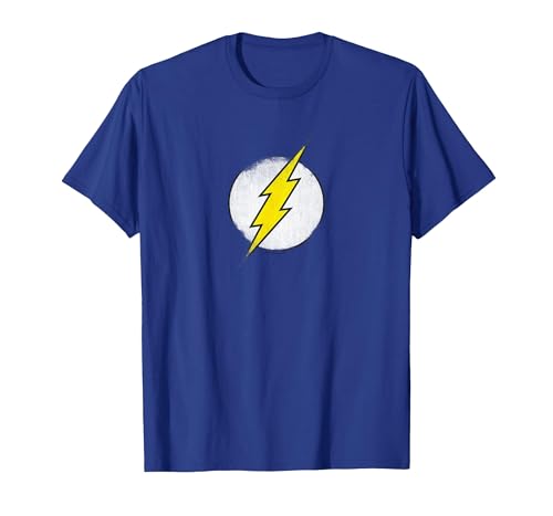 The Flash Rough Flash Logo Camiseta, Hombre, Azul Real, L