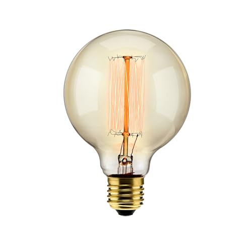 Lâmpada Filamento Carbono G95 40w 2000k Elgin 220v Ambar Luz Amarela Quente - Vintage, Retrô, Decora
