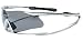 X Loop Mens Sports Shield Baseball Cycling Triathalon Sunglasses - xl021 (Silver w Black)