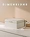 Lolalet Jewelry Box Organizer for Women Girls, 2 Layer Jewelry Organizers and Storage for Necklace Earrings Rings Bracelets, Large Jewellery Holder Case Birthday Valentine Gifts -Cream