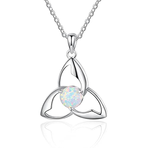 Collier irlandais celtique en argent et opale, le cadeau idéal pour femme