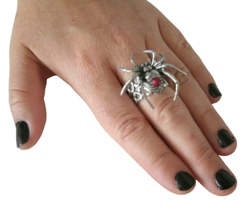 Black Widow Spider Ring, handmade jewelry gothic goth witch halloween witchcraft