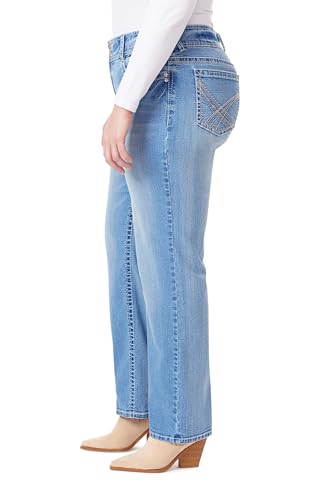 Image of WallFlower Luscious Curvy Bootcut Jeans for Women, Mid-Rise Insta Stretch Denim, Size-Inclusive Juniors Jeans