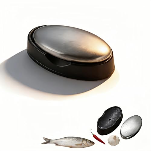 Stainless Steel Soap Bar for Hands - Odor Eliminator for Onion Fish & Kitchen Smells | Food-Grade 304 Steel | Lasts 10 Years Chemical-Free Travel-Size | Removes Stubborn Odors from Skin & Fridge